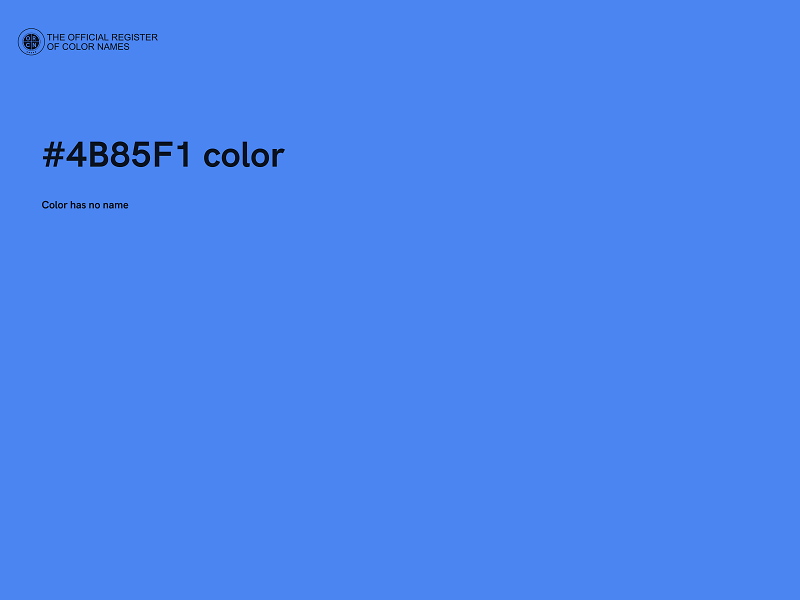 #4B85F1 color image