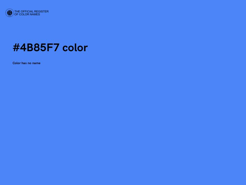 #4B85F7 color image