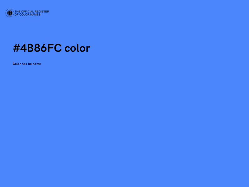 #4B86FC color image