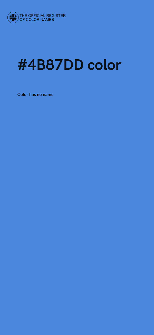 #4B87DD color image