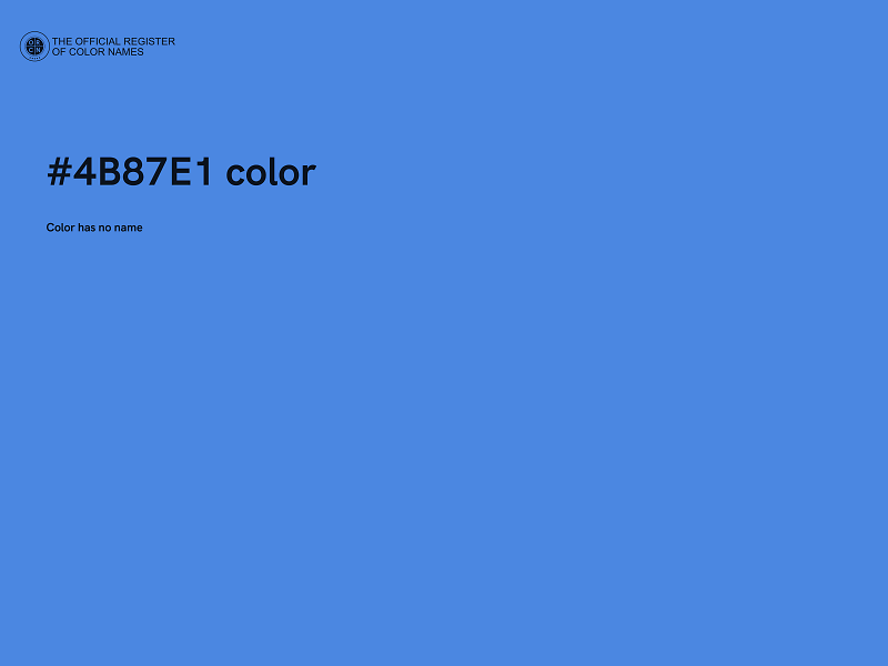#4B87E1 color image