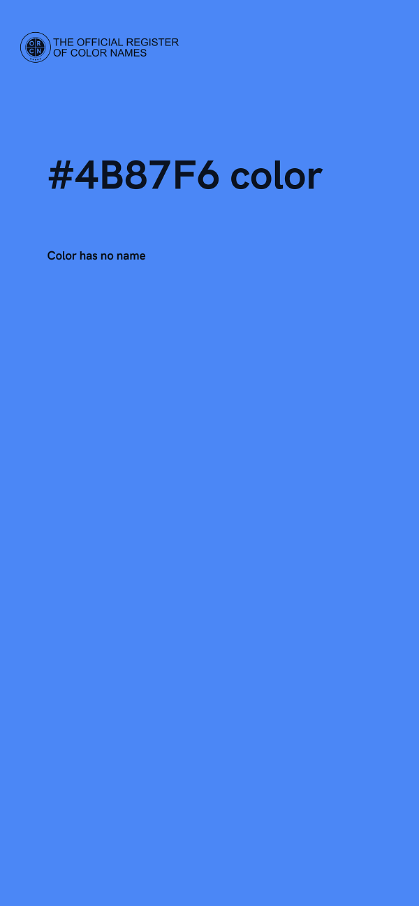 #4B87F6 color image