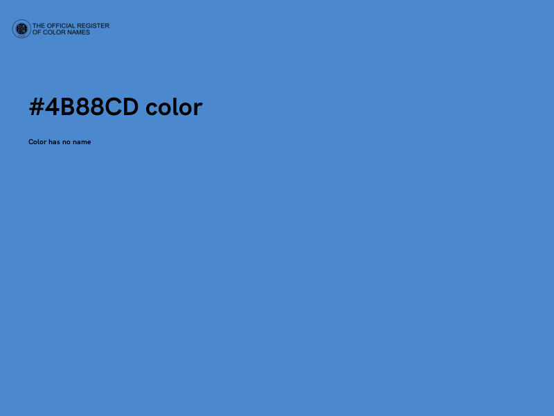 #4B88CD color image