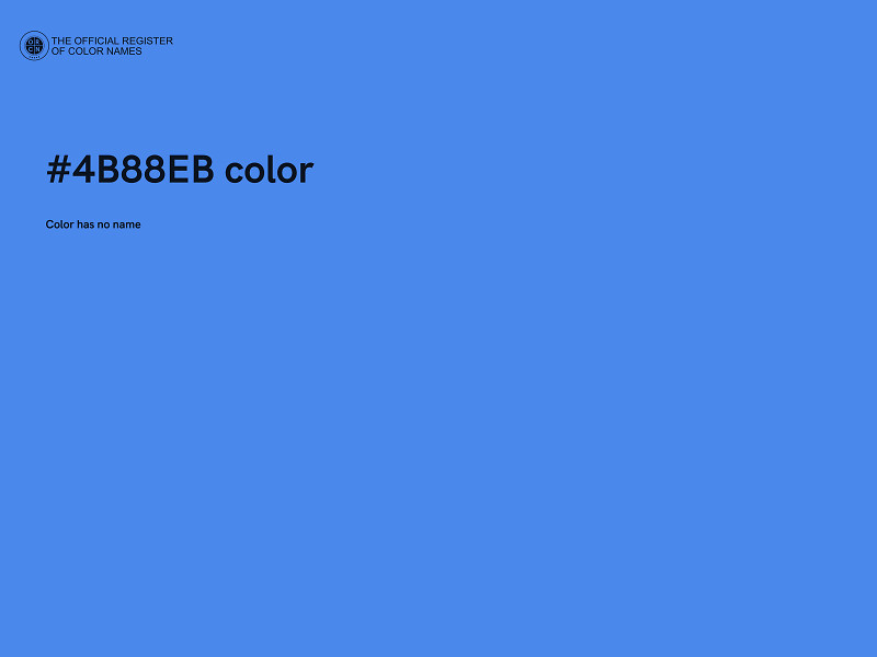 #4B88EB color image