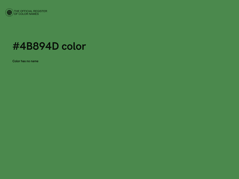 #4B894D color image