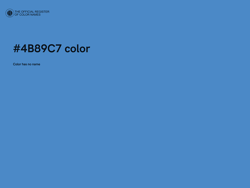 #4B89C7 color image