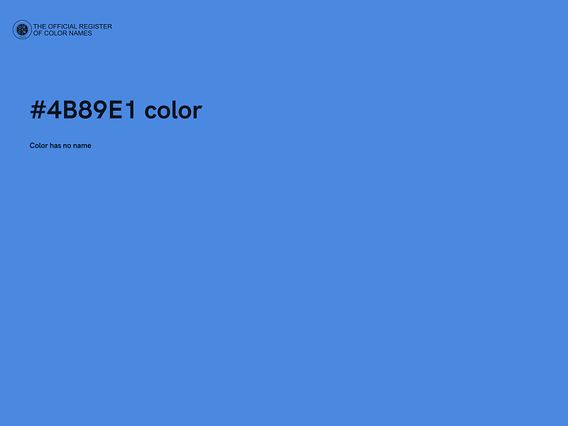 #4B89E1 color image