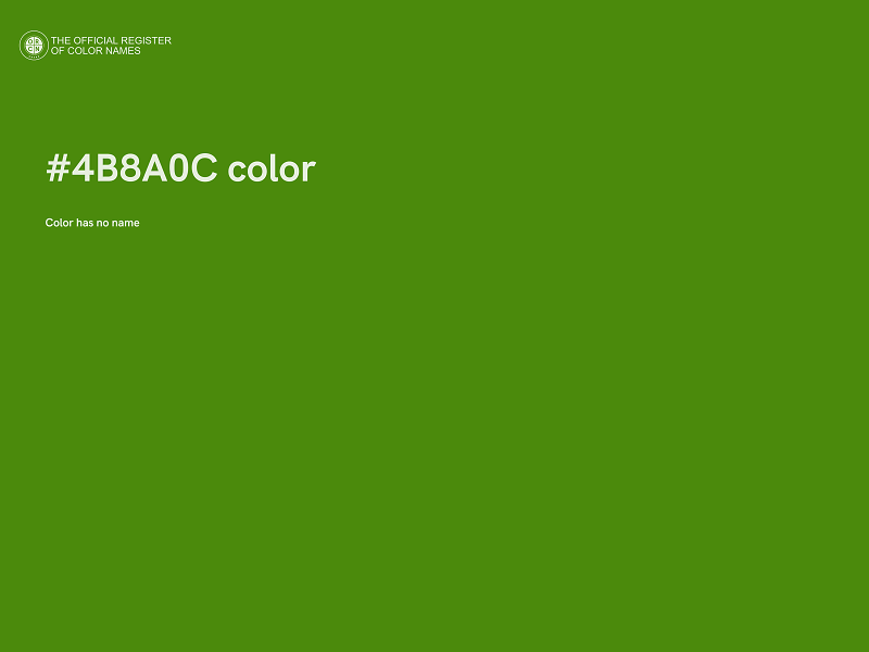 #4B8A0C color image