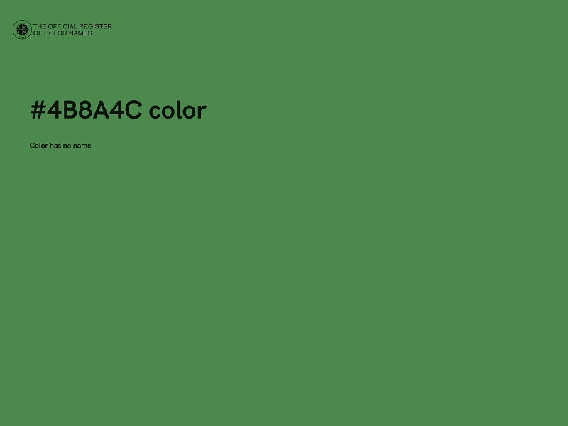 #4B8A4C color image