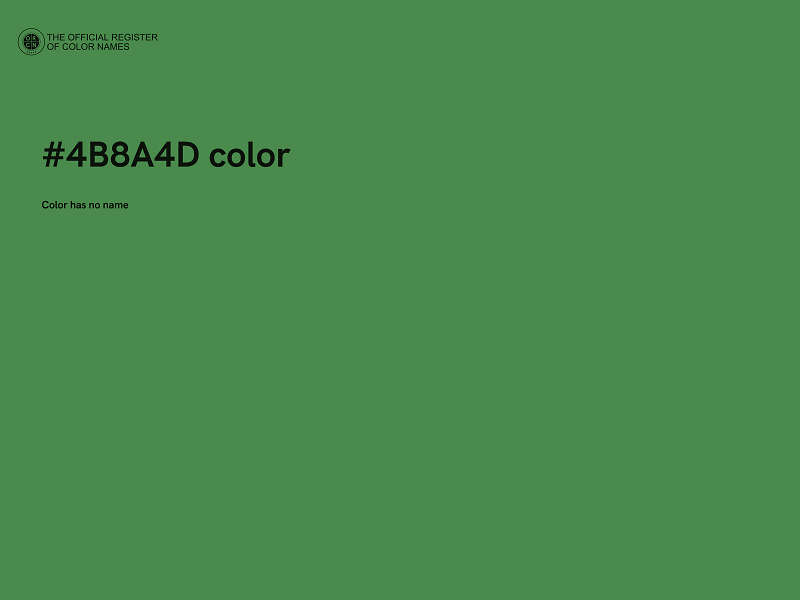 #4B8A4D color image