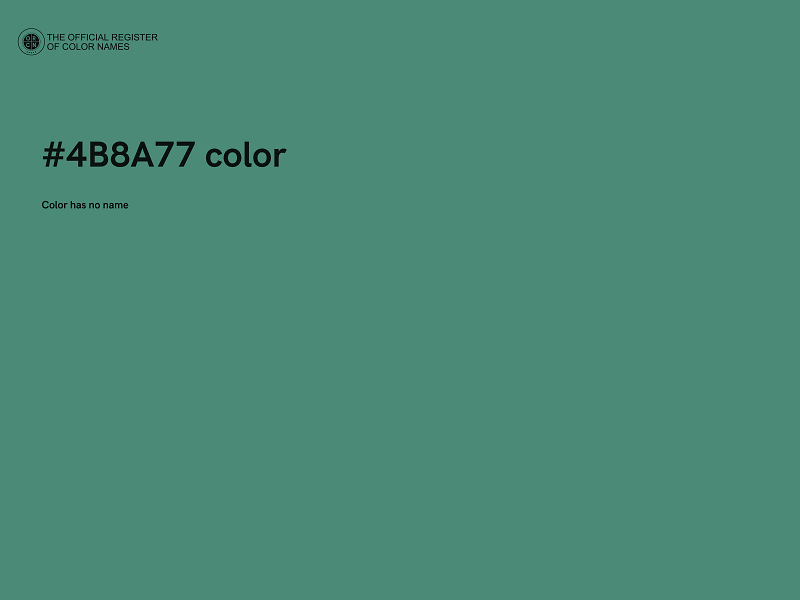 #4B8A77 color image