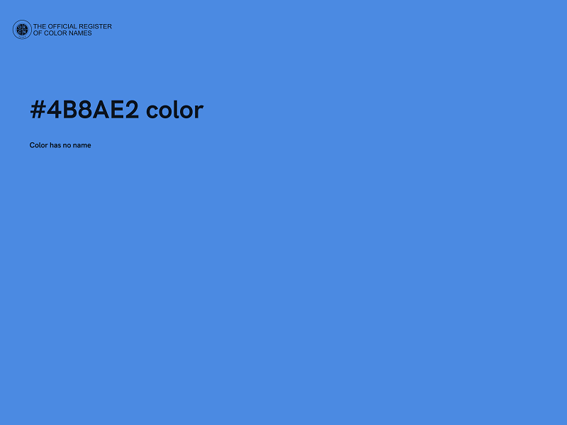 #4B8AE2 color image