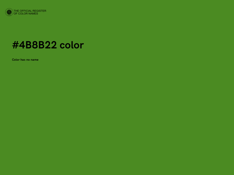 #4B8B22 color image