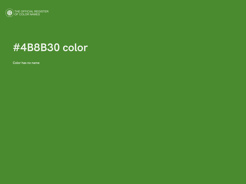 #4B8B30 color image