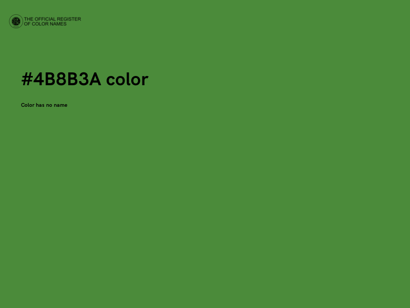 #4B8B3A color image