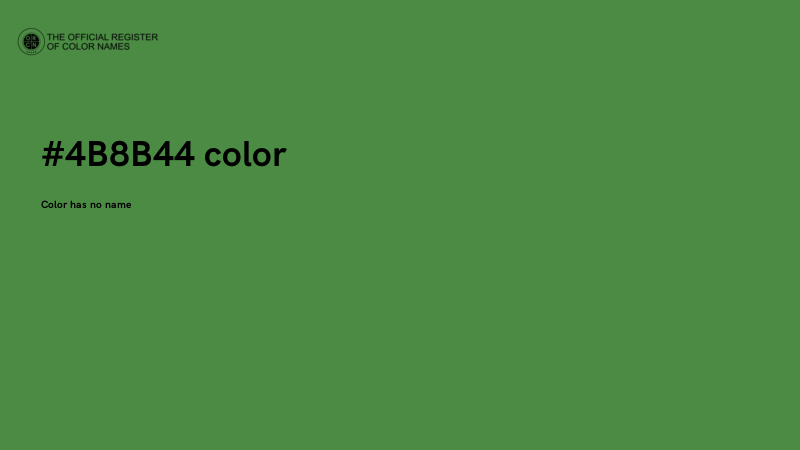 #4B8B44 color image