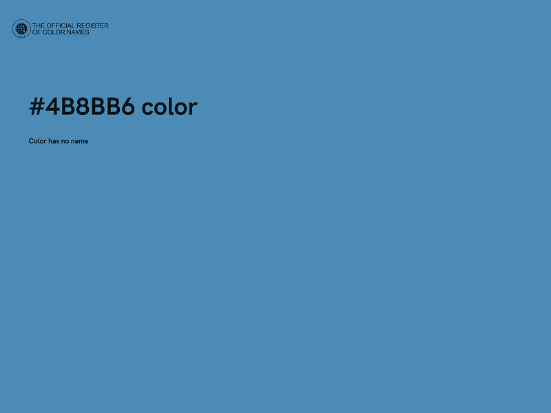 #4B8BB6 color image