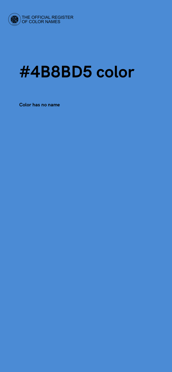 #4B8BD5 color image
