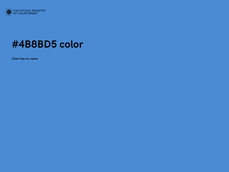 #4B8BD5 color image