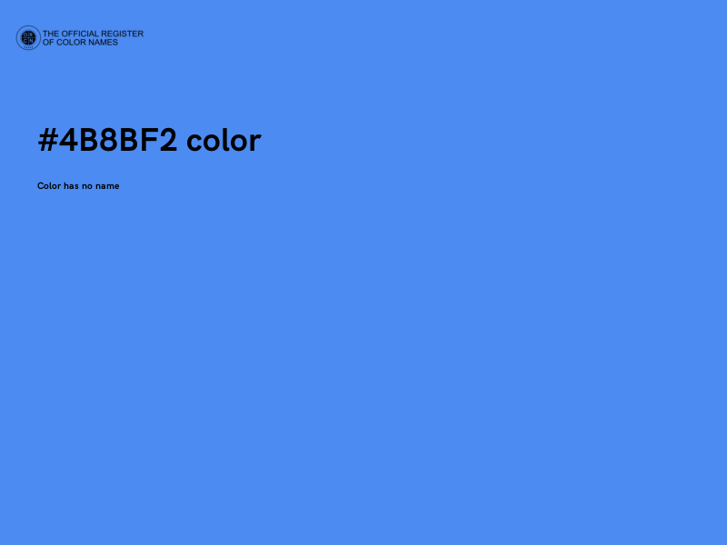 #4B8BF2 color image