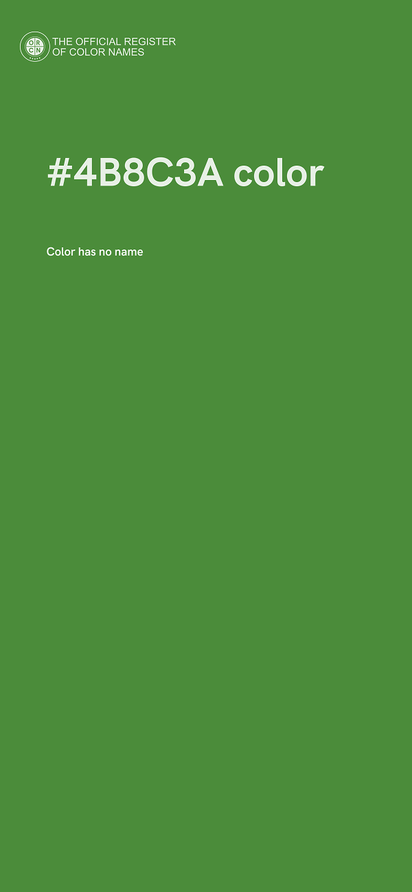 #4B8C3A color image