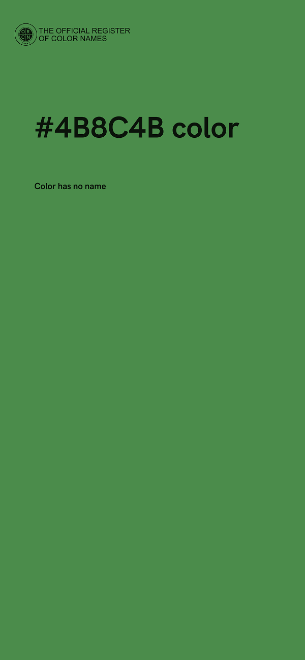 #4B8C4B color image