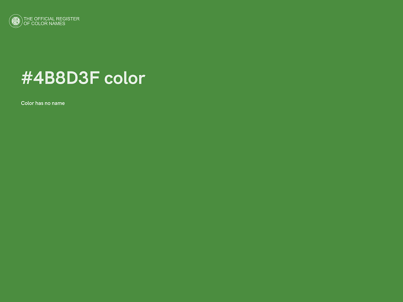 #4B8D3F color image