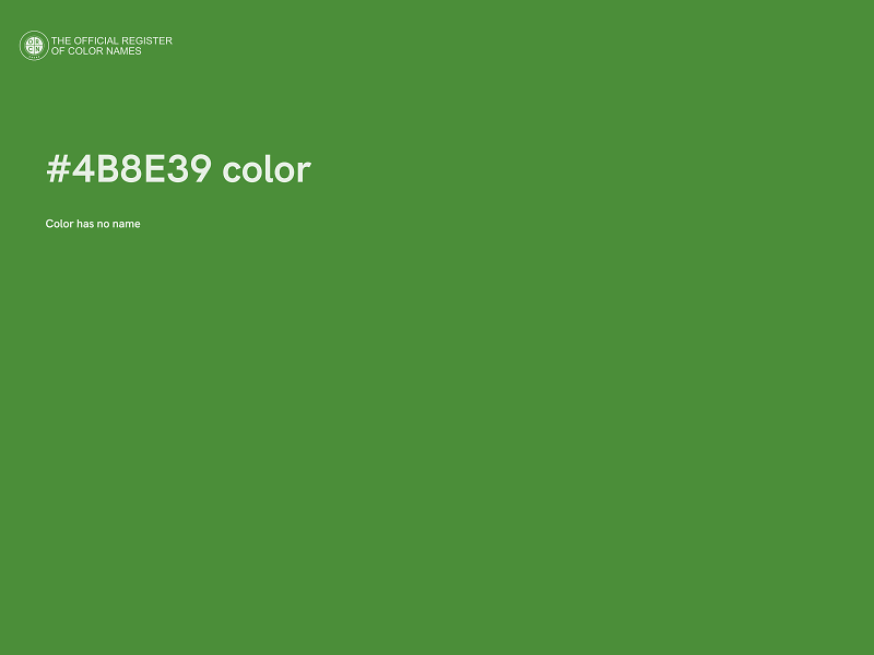 #4B8E39 color image