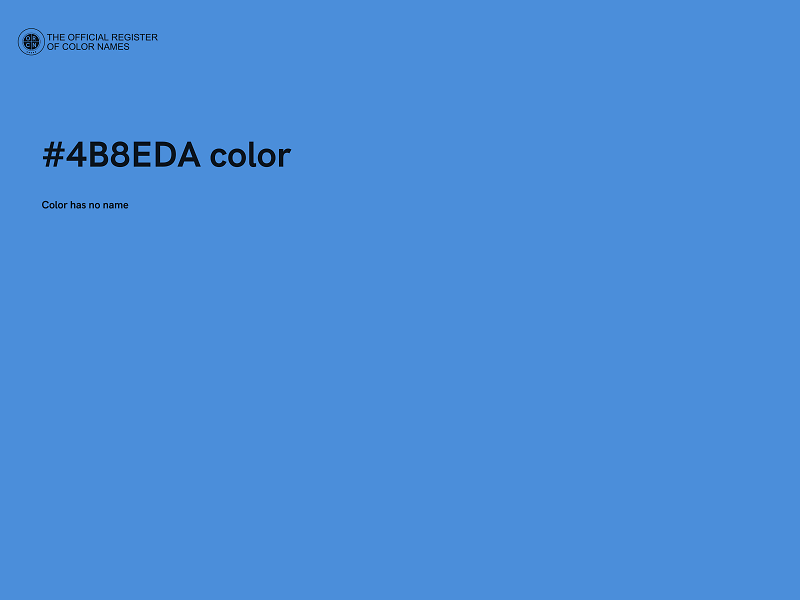 #4B8EDA color image