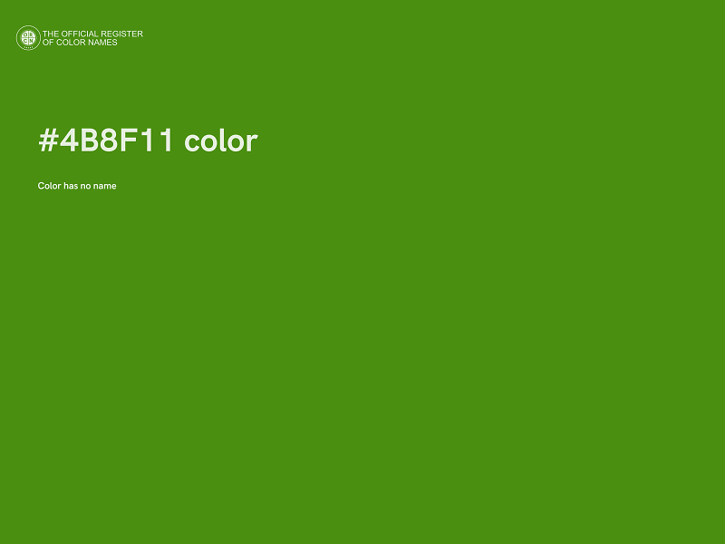 #4B8F11 color image