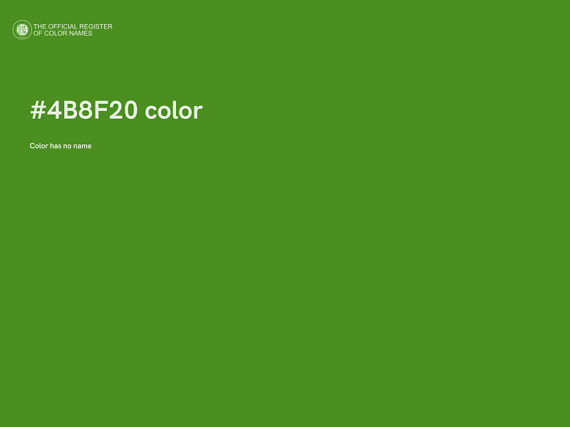 #4B8F20 color image