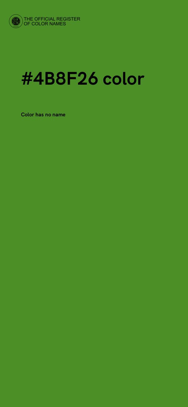#4B8F26 color image