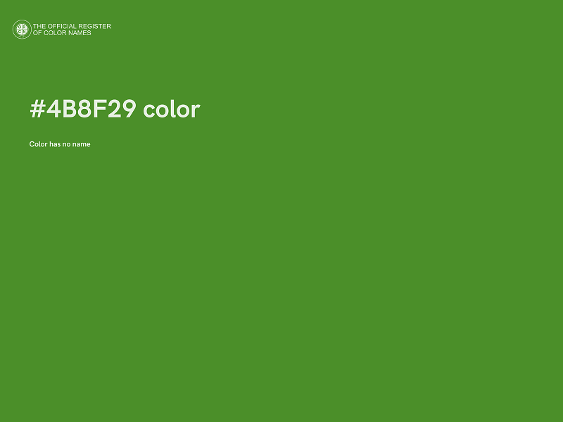 #4B8F29 color image