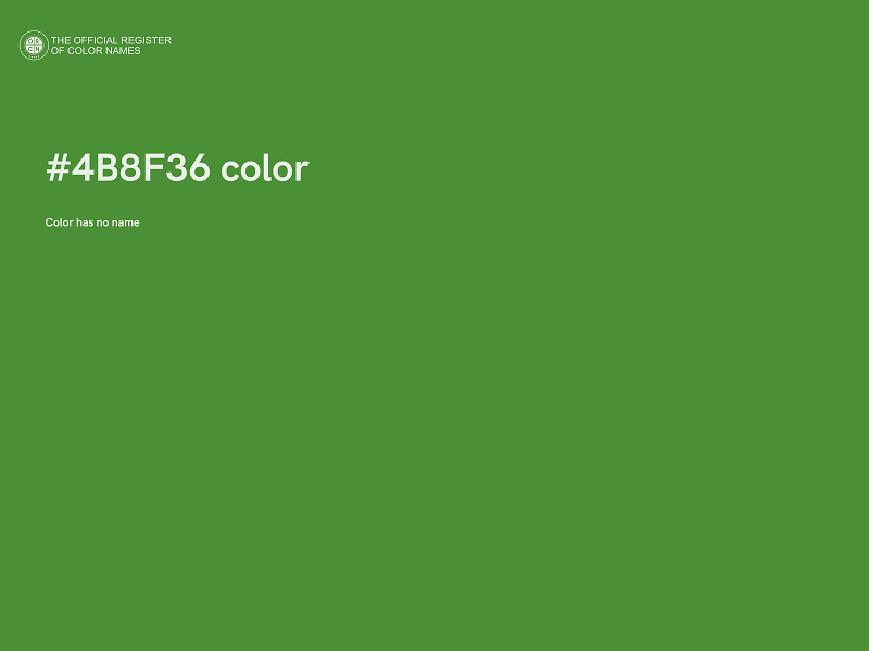 #4B8F36 color image