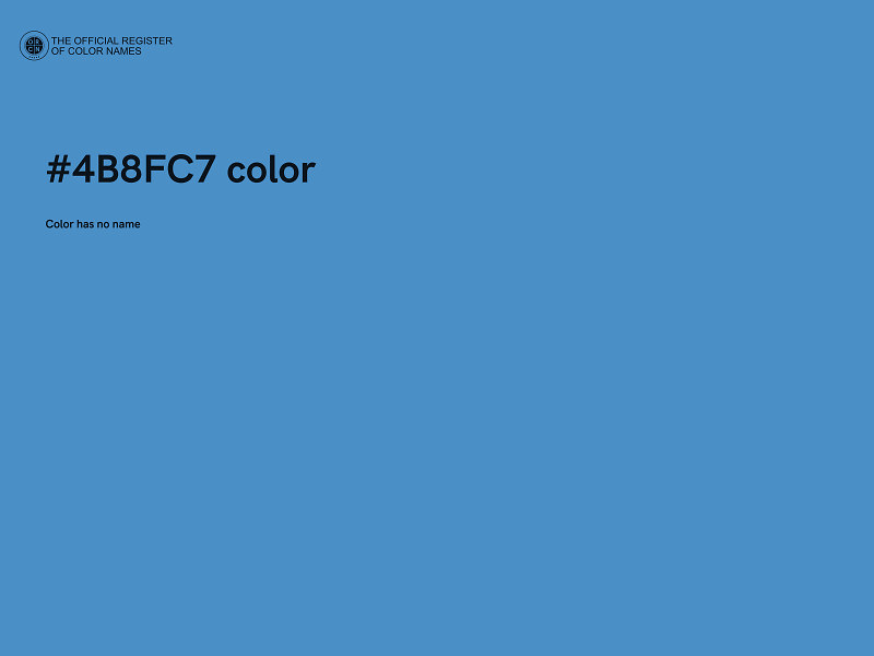 #4B8FC7 color image