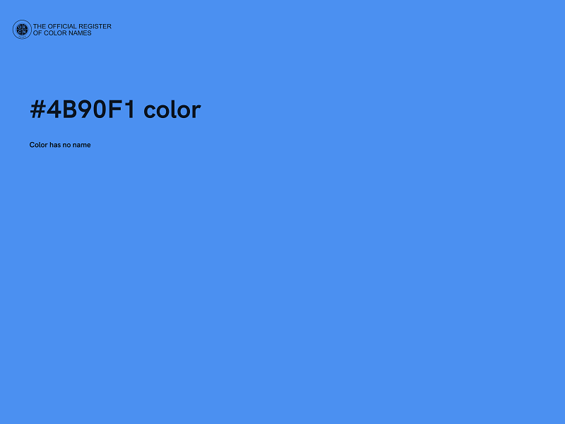 #4B90F1 color image