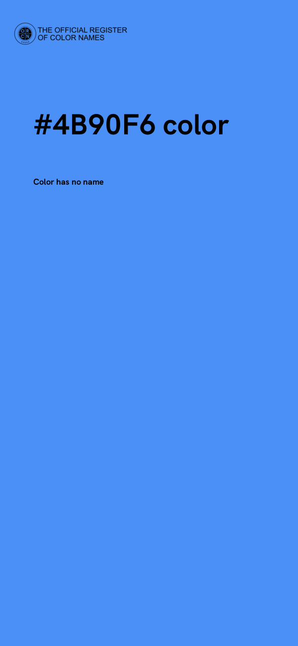 #4B90F6 color image