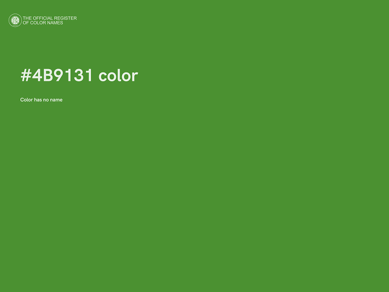 #4B9131 color image