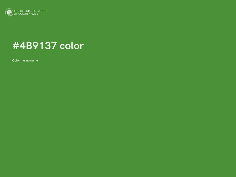 #4B9137 color image