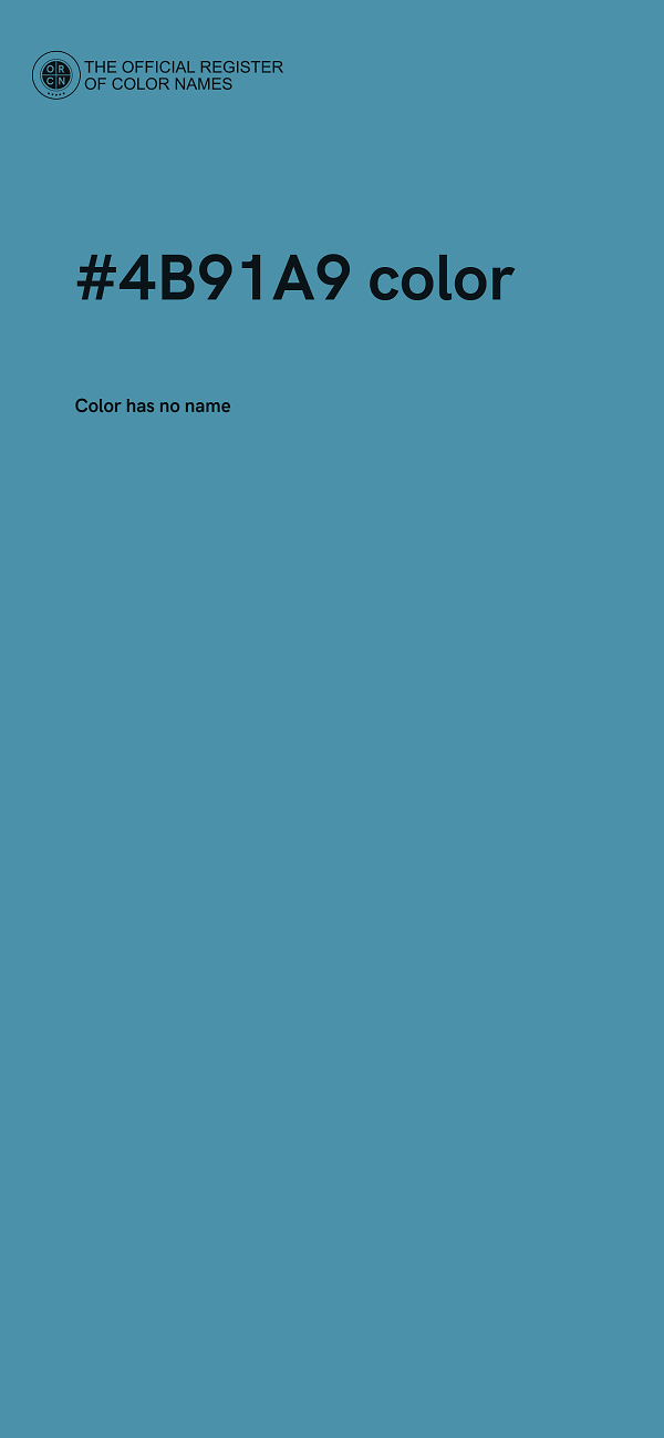 #4B91A9 color image