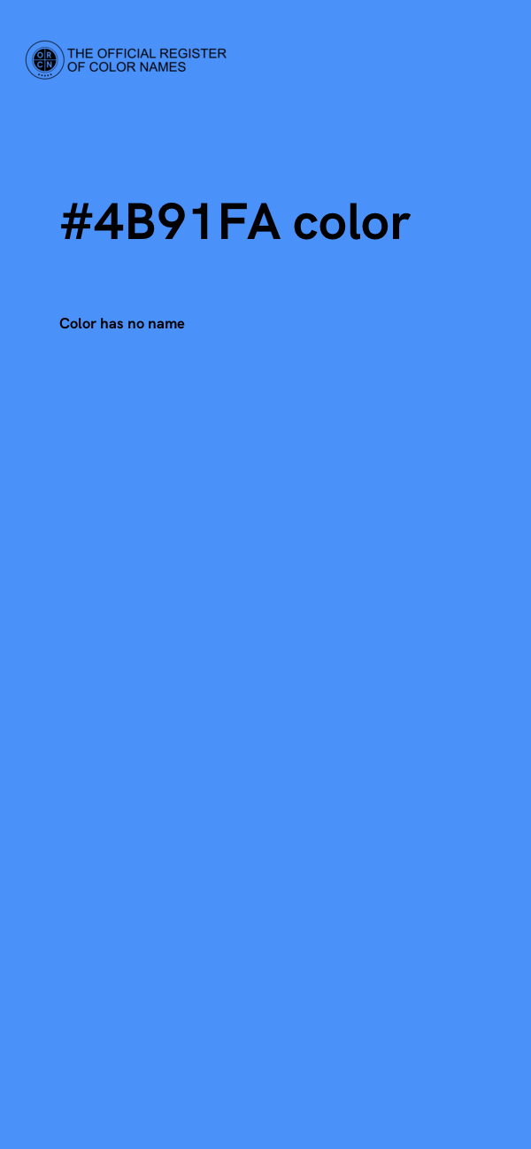 #4B91FA color image