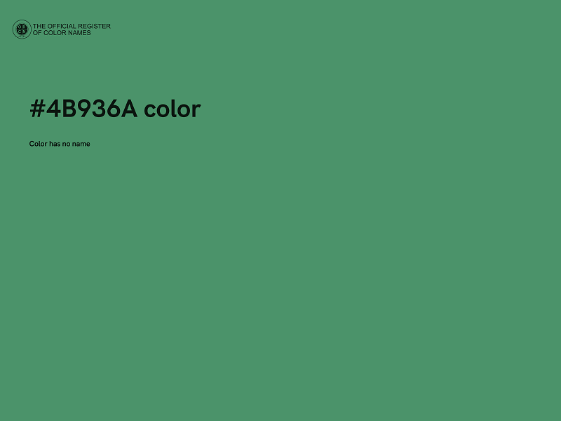 #4B936A color image