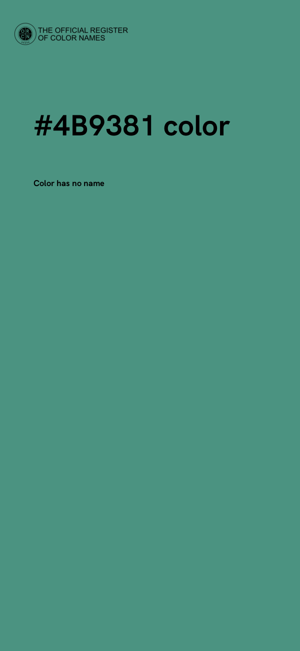 #4B9381 color image