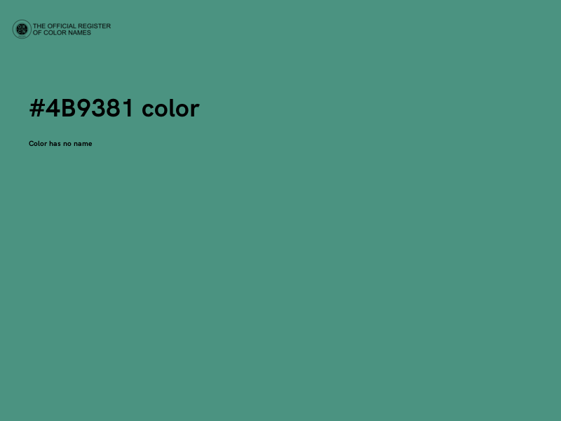 #4B9381 color image