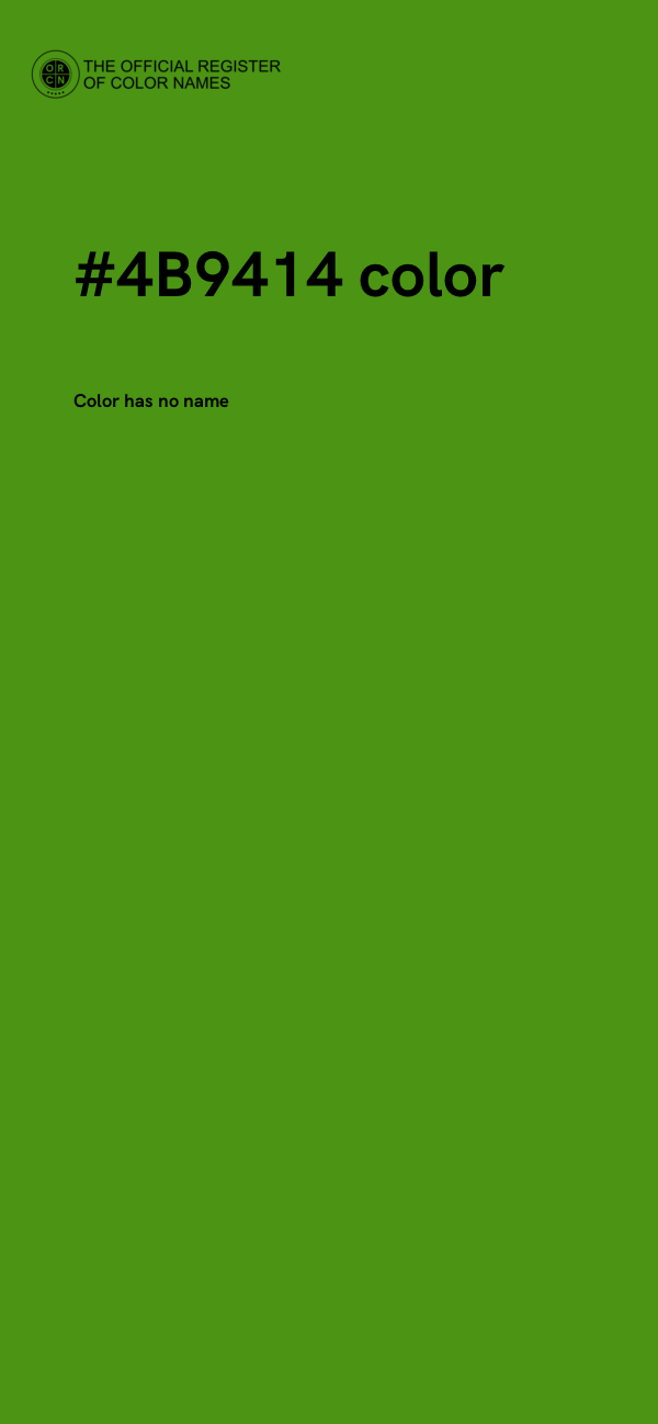 #4B9414 color image