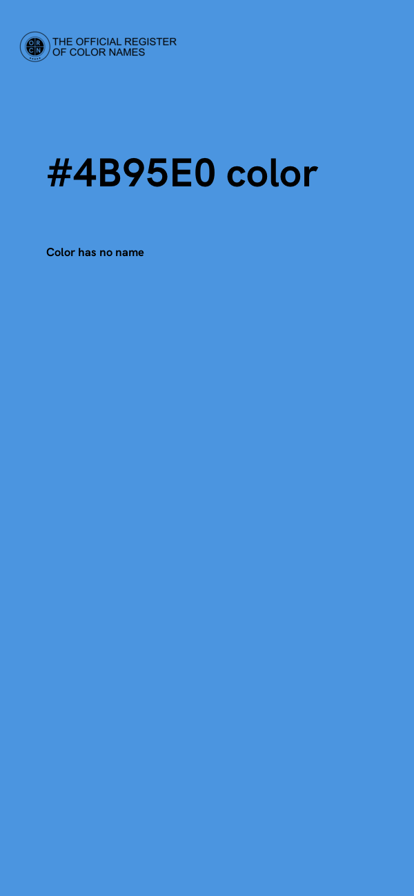 #4B95E0 color image