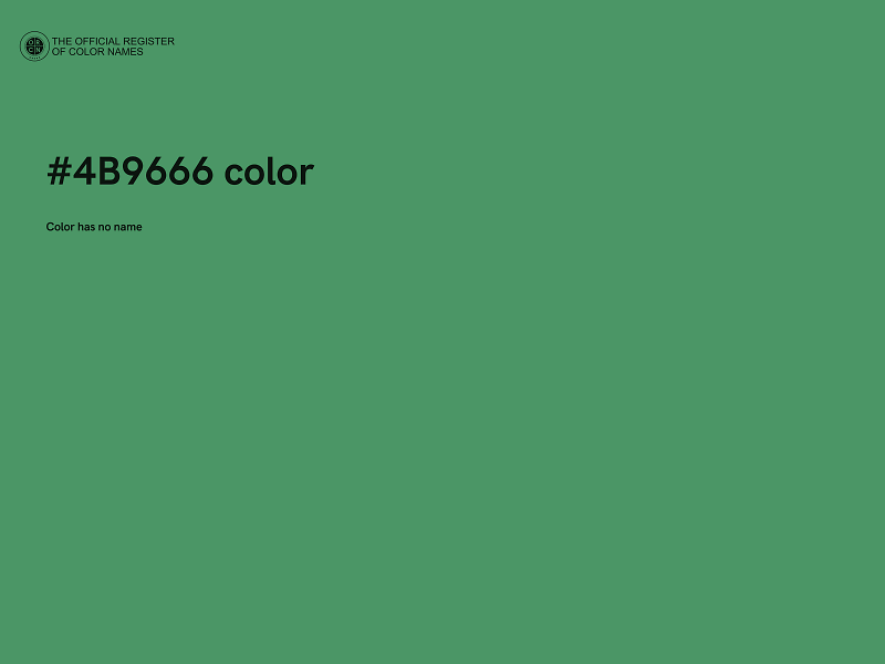 #4B9666 color image