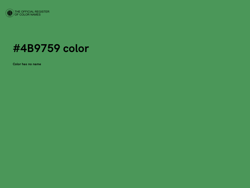 #4B9759 color image