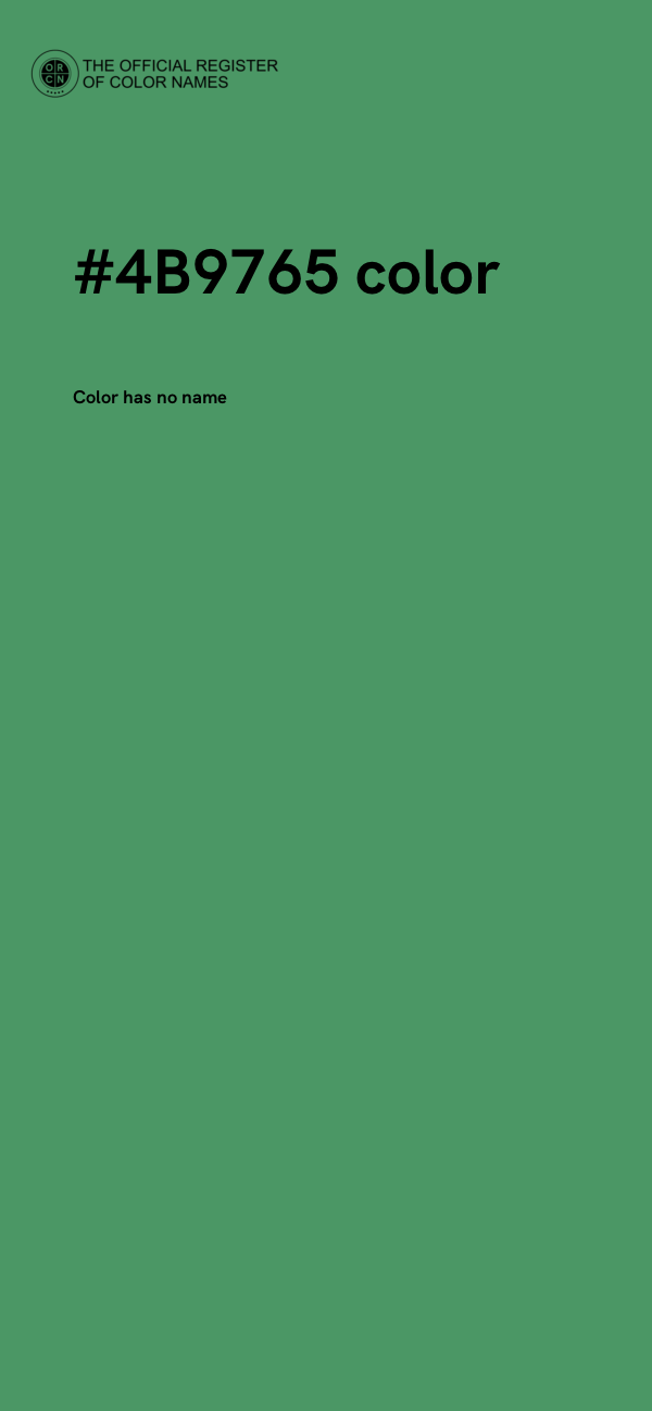 #4B9765 color image