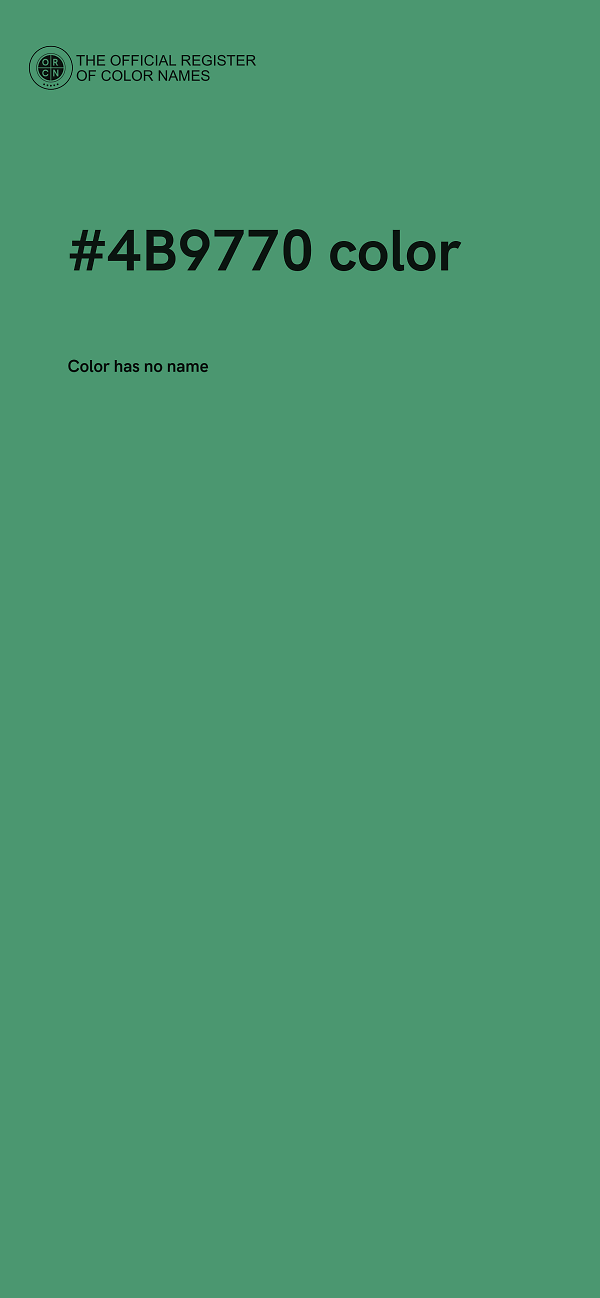 #4B9770 color image